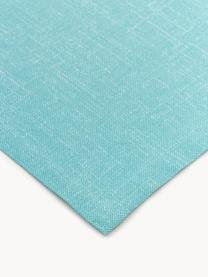 Chemin de table Riva, 55 % coton, 45 % polyester, Turquoise, larg. 40 x long. 145 cm