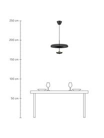 Hanglamp Mobiel in zwart, Lampenkap: gepoedercoat metaal, Baldakijn: gepoedercoat metaal, Zwart, Ø 45  x H 37 cm