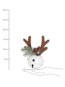 Baumanhänger Reindeer, 2 Stück, Eisen, beschichtet, Weiß, Braun, Grün, B 11 x H 17 cm