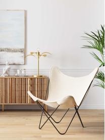 Fauteuil lounge California, Blanc crème, noir, larg. 70 x prof. 75 cm