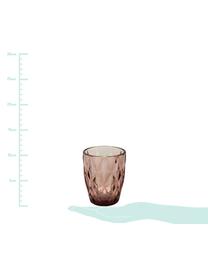 Vasos Lilania, 4 uds., Vidrio, Lila, Ø 8 x Al 10 cm