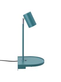 Grande applique murale ajustable avec prise secteur et connexion USB Colly, Turquoise, larg. 20 x haut. 43 cm