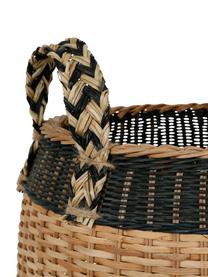 Kosz do przechowywania z rattanu Sumatra, Rattan, Czarny, beżowy, Ø 42 x W 45 cm