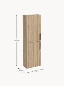 Rangement de salle de bain Orna, Brun, aspect bois, larg. 42 x haut. 180 cm