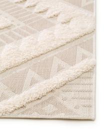 Tapis d'extérieur en laine crème ethnique à surface texturée Kim, 100 % polyéthylène, Beige, crème, larg. 80 x long. 150 cm (taille XS)