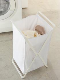 Wasmand Tower, Frame: gelakt staal, Wit, B 36 x H 64 cm