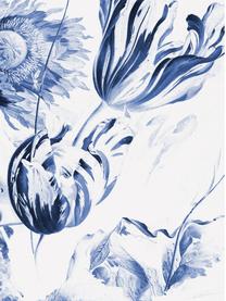 Fotobehang Royal Blue Flowers, Vlies, milieuvriendelijk en biologisch afbreekbaar, Blauw, mat wit, B 196 cm x H 280 cm