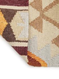 Tapis kilim en laine tissé main Malu, 100 % laine, Brun, beige, jaune, larg. 120 x long. 180 cm (taille S)