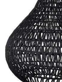 Pendelleuchte Cable Drop aus Stoff, Lampenschirm: Textil, Baldachin: Metall, Schwarz, Ø 45 x H 51 cm