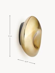 Mundgeblasene Wandleuchte Mabell, Goldfarben, B 28 x T 13 cm