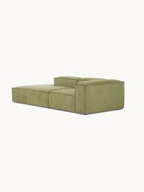 Modulaire chaise longue Lennon van corduroy, Bekleding: corduroy (92% polyester, , Frame: massief grenenhout, multi, Poten: kunststof Dit product is , Corduroy olijfgroen, B 269 x D 119 cm, armleuning rechts