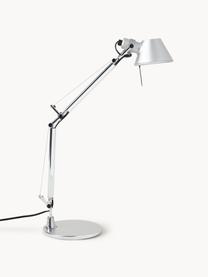 Lampe de bureau orientable Tolomeo Micro, Argenté, larg. 45 x haut. 37-73 cm