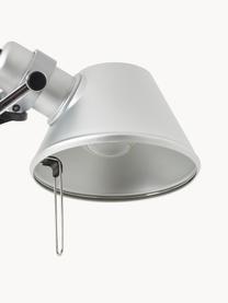 Schreibtischlampe Tolomeo Micro, Lampenschirm: Aluminium, beschichtet, Gestell: Aluminium, beschichtet, Silberfarben, B 43 x H 37 cm