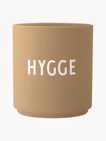 Taza con frase de diseño Favourite HYGGE, Porcelana fina Bone China, Beige (Hygge), Ø 8 x Al 9 cm, 250 ml