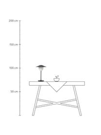 Mobile dimmbare LED-Außenleuchte Ani zum Hängen oder Stellen, Lampenschirm: Aluminium, Lampenfuß: Aluminium, beschichtet, Schwarz, Weiß, Ø 22 x H 33 cm