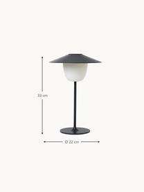 Lámpara LED regulable para exterior Ani, portátil para colgar o de pie, Pantalla: aluminio, Cable: plástico, Negro, blanco, Ø 22 x Al 33 cm