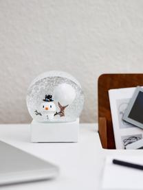 Bola de nieve Snowman, Blanco, transparente, Ø 10 x Al 12 cm