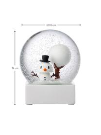 Snehová guľa so snehuliakom, Biela, priesvitná, Ø 10, V 12 cm