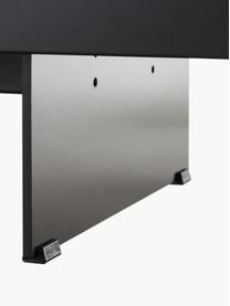 Zwarte tv-meubel Fiona in marmerlook, Poten: metaal, gepoedercoat, Zwart, B 160 x H 46 cm