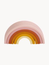 Stapelspielzeug Rainbow, Silikon, Rosa-, Gelb- und Orangetöne, B 15 x H 7 cm