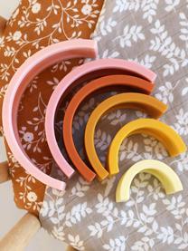 Stohovací hračka Rainbow, Silikon, Odstíny růžové, žluté a oranžové, Š 15 cm, V 7 cm