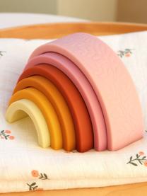 Stapelspeelgoed Rainbow, Siliconen, Roze-, geel- en oranjetinten, B 15 x H 7 cm