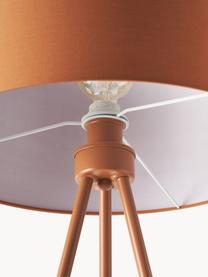 Tripod Stehlampe Cella mit Stoffschirm, Lampenschirm: Baumwollgemisch, Terrakotta, H 158 cm