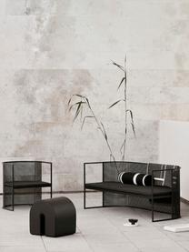 Cuscino per seduta da esterno per poltrona lounge Bauhaus, Rivestimento: tessuto 100% acrilico Il , Nero, Larg. 60 x Lung. 61 cm