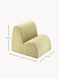 Fauteuil en peluche pour enfant Cloud, Peluche vert clair, larg. 50 x prof. 60 cm