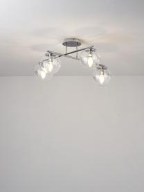 Plafondlamp Atlanta, Transparant, chroomkleurig, B 65 x H 30 cm