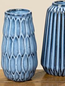 Petits vases en porcelaine Aquarel, 3 élém., Porcelaine, Tons bleus, Lot de différentes tailles