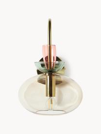 Wandleuchte Nyra aus farbigem Glas, Lampenschirm: Glas, Bunt, Transparent, B 34 x H 31 cm