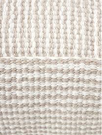 Cuscino da pavimento in cotone a righe Carmelo, Rivestimento: 100% cotone, Beige, bianco, Larg. 60 x Alt. 20 cm