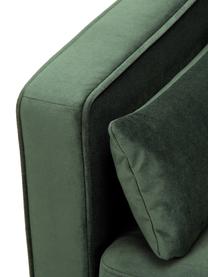 Klassieke fluwelen fauteuil Alva in groen met beukenhouten poten, Bekleding: fluweel (hoogwaardig poly, Frame: massief grenenhout, Poten: massief gebeitst beukenho, Olijfgroen, B 102 x D 92 cm