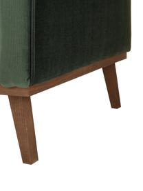 Fauteuil classique velours vert Alva, Velours olive