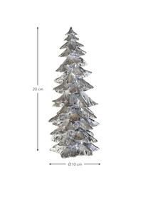 Ručně vyrobená dekorace Tree, V 20 cm, Umělá hmota, Stříbrná, Ø 10 cm, V 20 cm