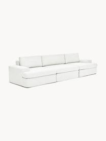 Sofá modular Russell (4 plazas), desenfundable, Tapizado: 100% algodón Alta resiste, Tapizado: relleno de espuma, Estructura: madera contrachapada de p, Patas: plástico Este producto es, Tejido Off White, An 309 x F 103 cm