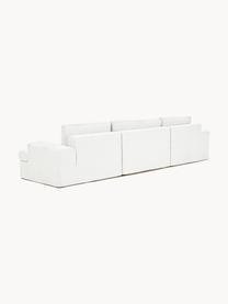 Modulares Sofa Russell (4-Sitzer) mit abnehmbaren Bezügen, Bezug: 100% Baumwolle Der strapa, Gestell: Massives Kiefernholz, Spe, Füße: Kunststoff Dieses Produkt, Webstoff Off White, B 309 x T 103 cm