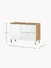 Bad-Unterschrank Sydney mit Schubladen, B 60 cm, Holz, Weiß, B 60 x H 56 cm