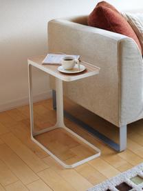 Table d'appoint avec plateau en bois Frame, Blanc, bois clair, larg. 45 x prof. 52 cm
