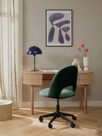 Chaise de bureau en velours Rachel, hauteur ajustable, Velours vert, larg. 65 x prof. 66 cm