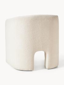 Fauteuil lounge en bouclette Mairo, Bouclette beige clair, larg. 68 x prof. 62 cm