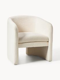 Fauteuil lounge en bouclette Mairo, Bouclette beige clair, larg. 68 x prof. 62 cm