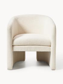 Fauteuil lounge en bouclette Mairo, Bouclette beige clair, larg. 68 x prof. 62 cm