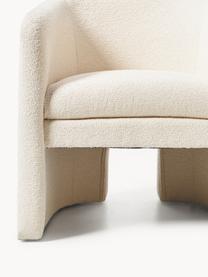 Fauteuil lounge en bouclette Mairo, Bouclette beige clair, larg. 68 x prof. 62 cm