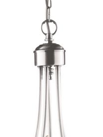 Lámpara de araña Maypole, Estructura: acero cepillado, Anclaje: acero cepillado, Cable: plástico, Acero, Ø 46 x Al 47 cm