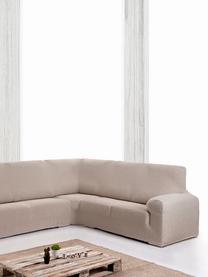 Funda de sofá rinconero Roc, 55% poliéster, 35% algodón, 10% elastómero, Beige, An 600 x Al 120 cm
