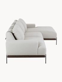 Ecksofa Brooks mit Metall-Füssen, Bezug: Polyester Der Bezug ist n, Gestell: Massives Kiefernholz, Rahmen: Lackiertes Kiefernholz, Webstoff Hellbeige, B 315 x T 148 cm, Eckteil links