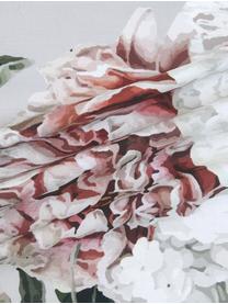 Biancheria da letto in raso di cotone Blossom, Grigio chiaro, multicolore, 155 x 200 cm + 1 federa 50 x 80 cm