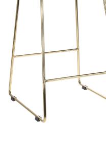 Chaise de comptoir en métal Wire, 2 pièces, Métal, revêtement par poudre, Couleur dorée, larg. 47 x haut. 89 cm